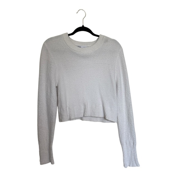 Zara Soft Cream Crew Neck Sweater - Picture 1 of 6